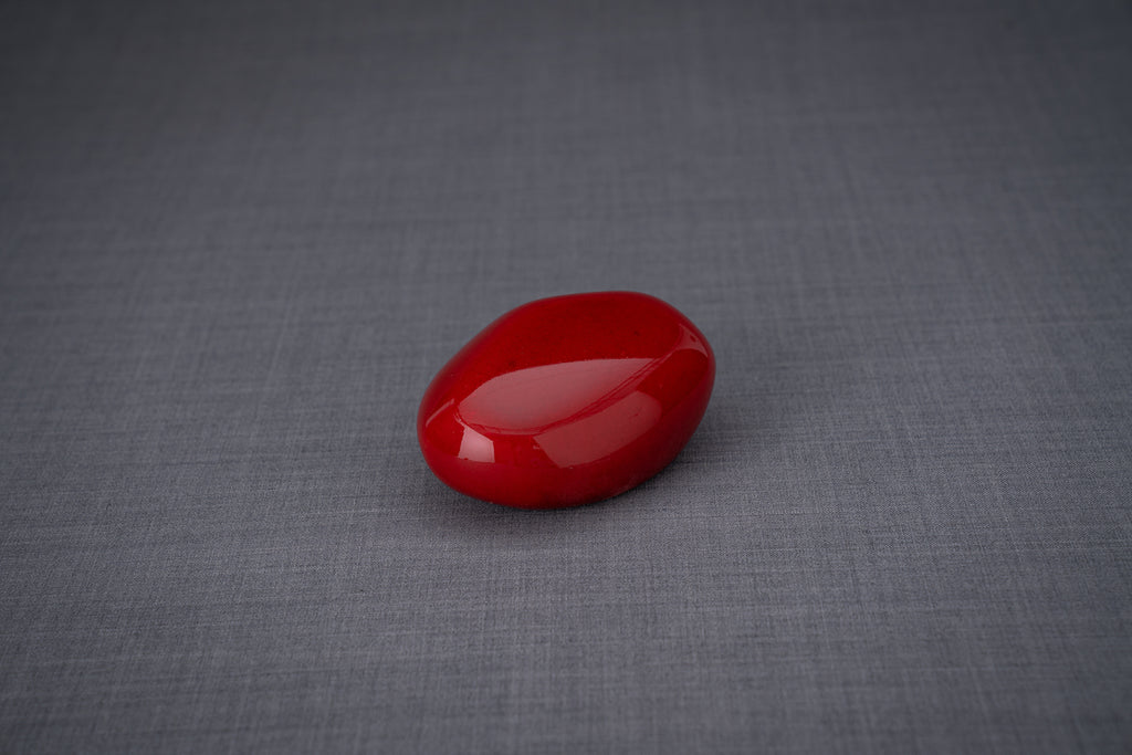 Mini Urne souvenir faite à la main "Palm Stone" - Rouge | Céramique | Fait main