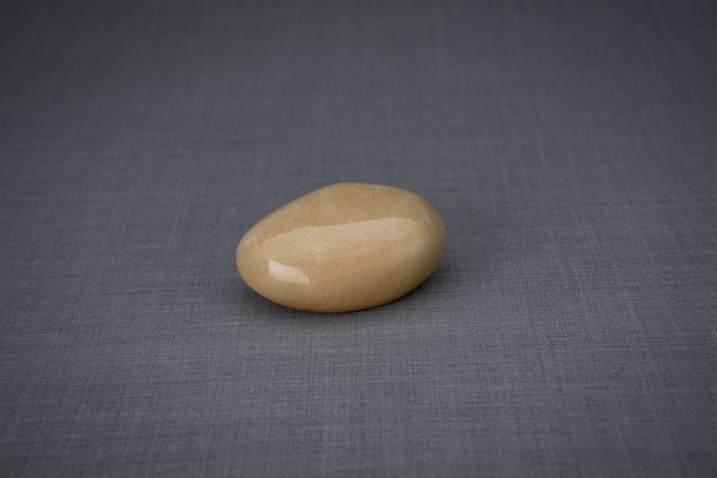 Mini Urne souvenir faite à la main "Palm Stone" - Sable Clair | Céramique | Fait main