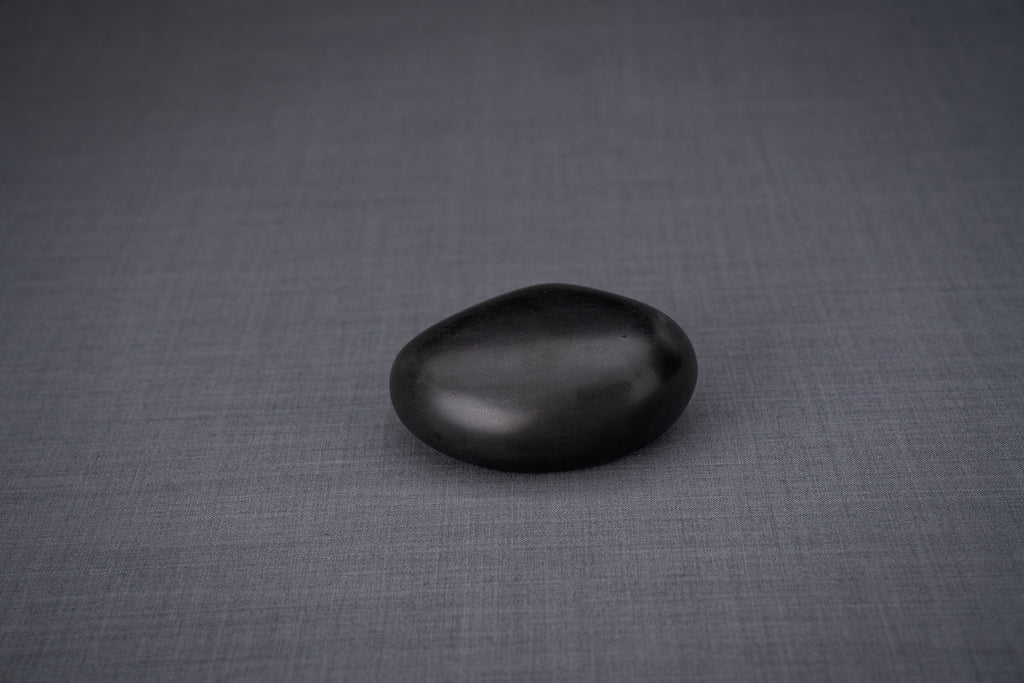 Mini Urne souvenir faite à la main "Palm Stone" - Noir Mat | Céramique | Fait main