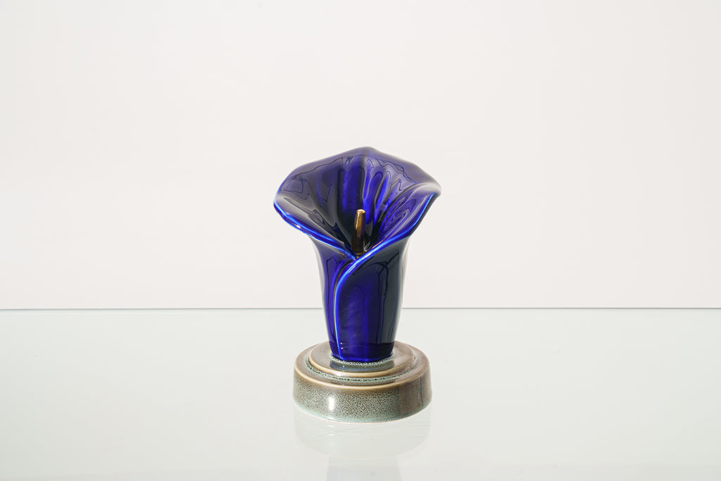 Urne funéraire Calla Lily - Bleu nuit | Céramique