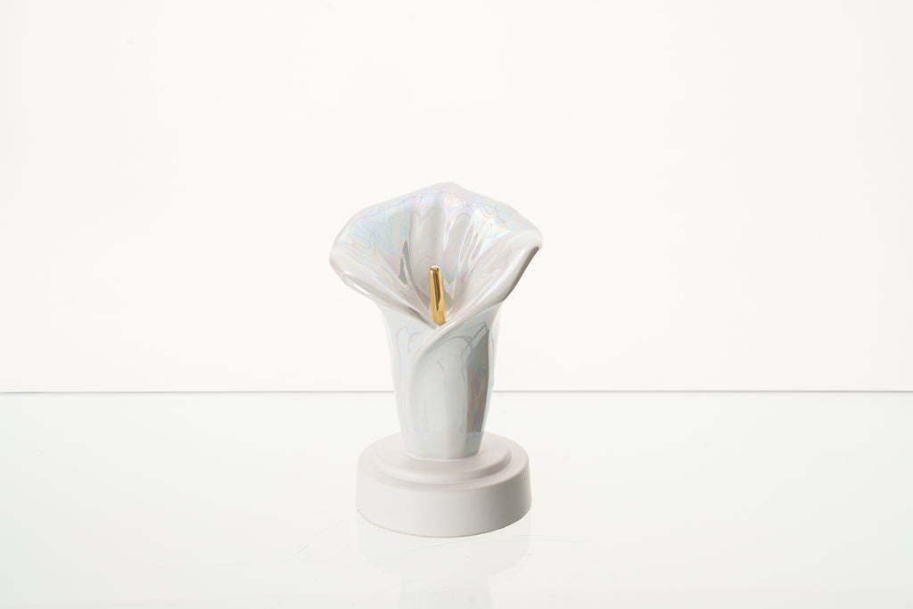 Urne funéraire Calla Lily - Blanc nacré | Céramique