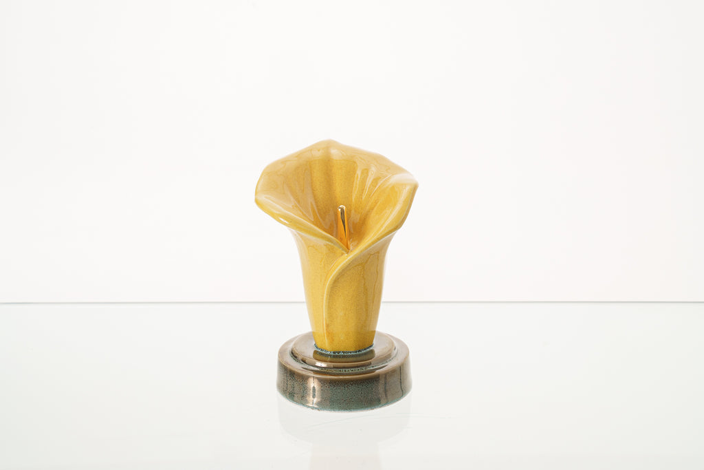 Urne funéraire Calla Lily - Jaune ambré | Céramique