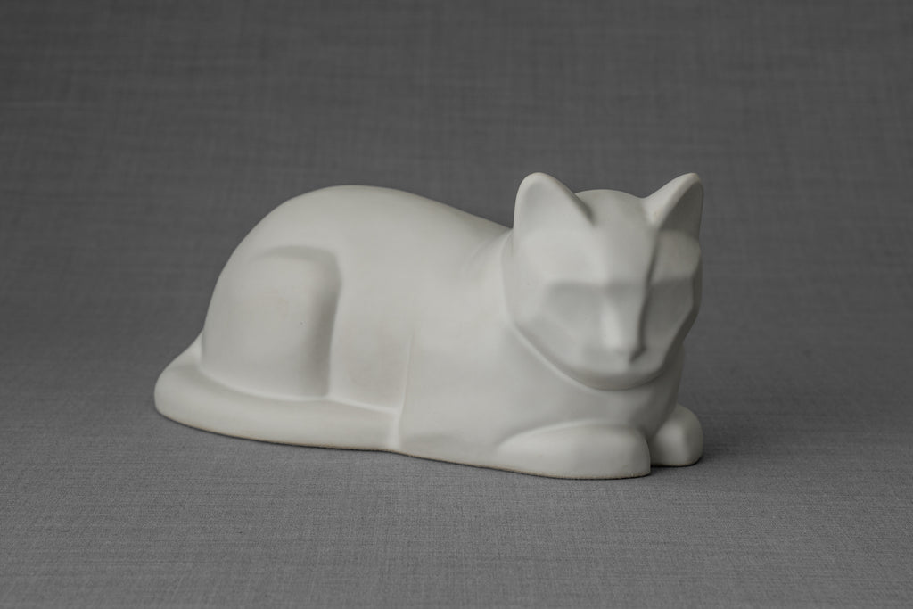 Urne pour chat - Blanc Matte | Urne animaux en céramique