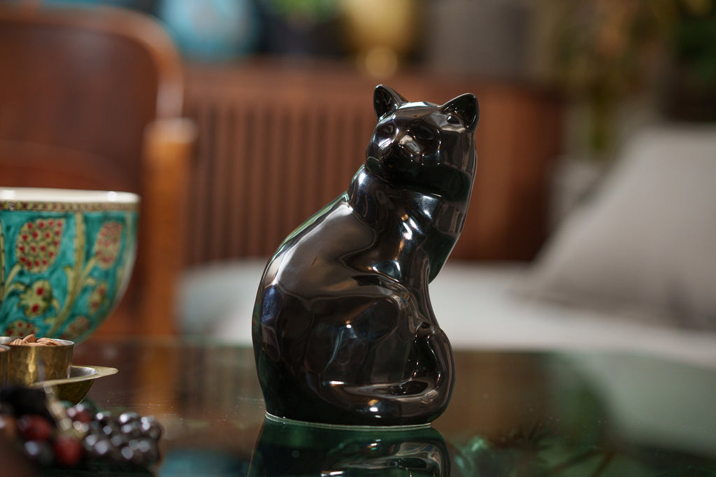 Urne Funéraire Chat – "Félix" - Noir | Urne animaux en céramique