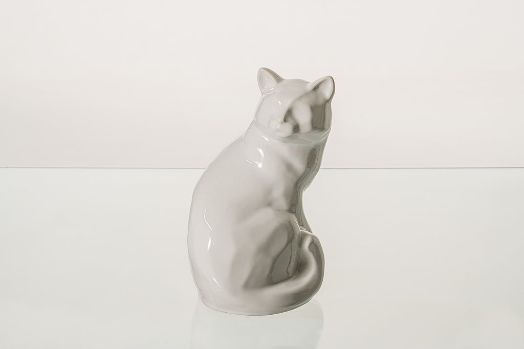 Urne Funéraire Chat – "Félix" - Blanc | Urne animaux en céramique
