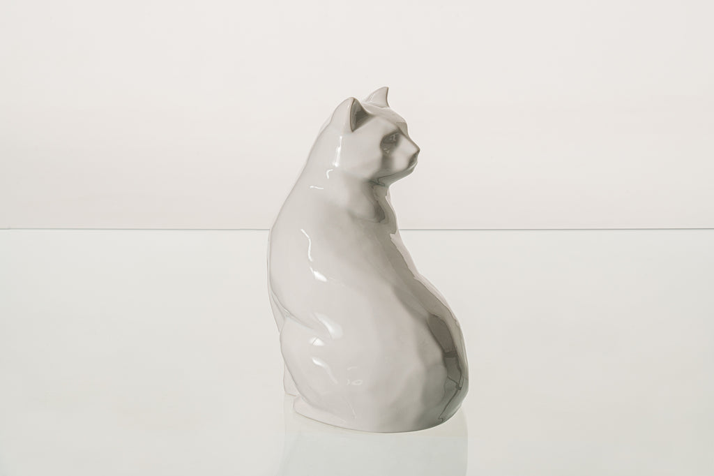 Urne Funéraire Chat – "Félix" - Blanc | Urne animaux en céramique