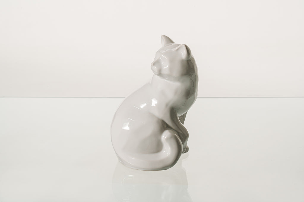 Urne Funéraire Chat – "Félix" - Blanc | Urne animaux en céramique