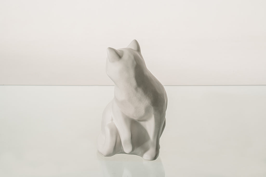 Urne Funéraire Chat – "Félix" - Blanc Mat | Urne animaux en céramique