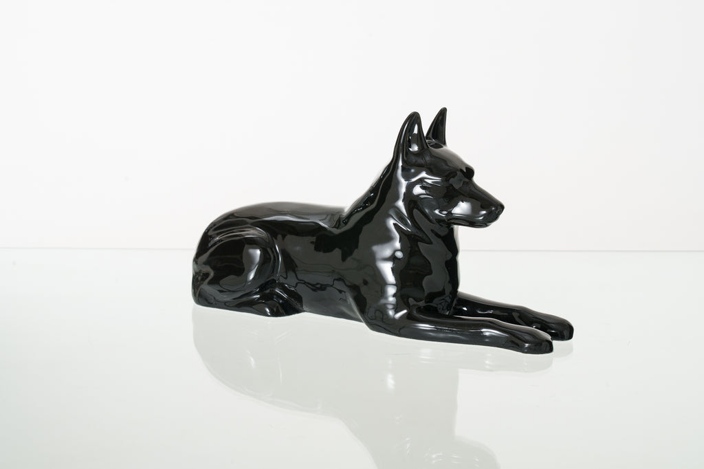 Urne Berger Allemand – Noir | Urne pour animaux de compagnie | Céramique