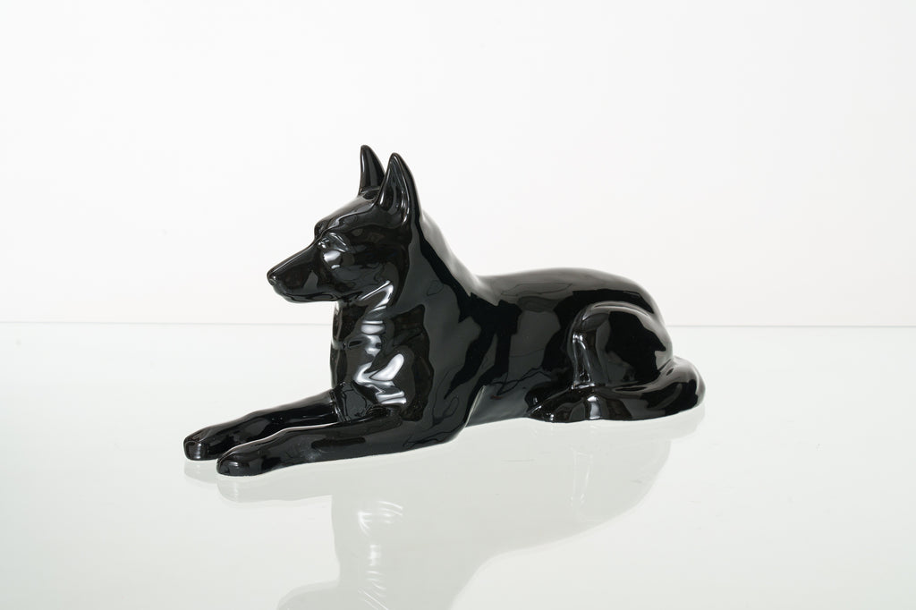 Urne Berger Allemand – Noir | Urne pour animaux de compagnie | Céramique