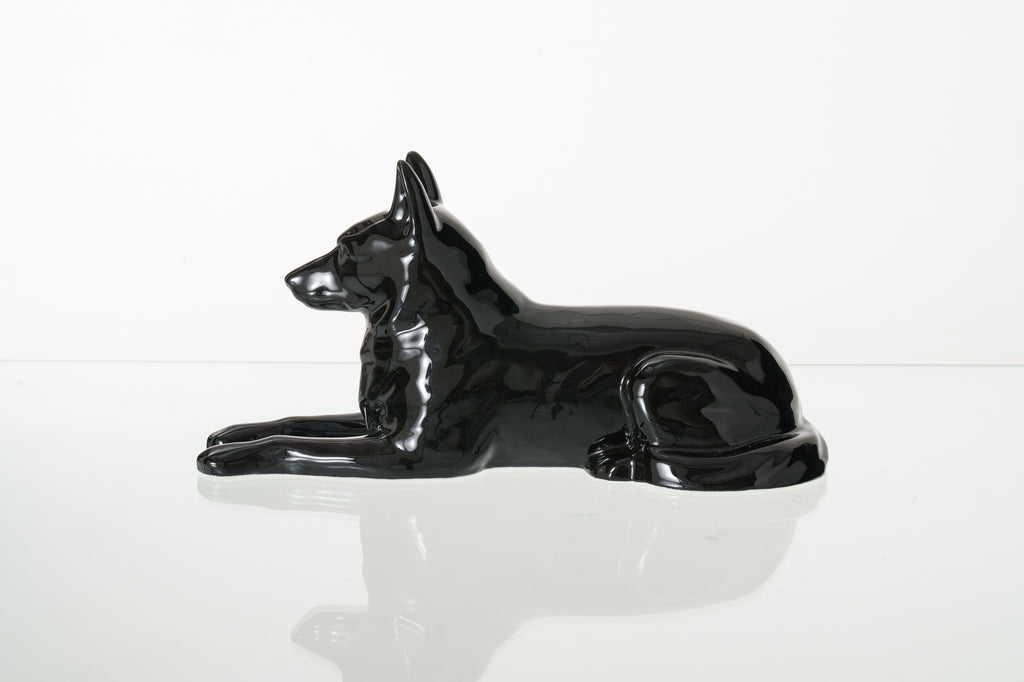 Urne Berger Allemand – Noir | Urne pour animaux de compagnie | Céramique