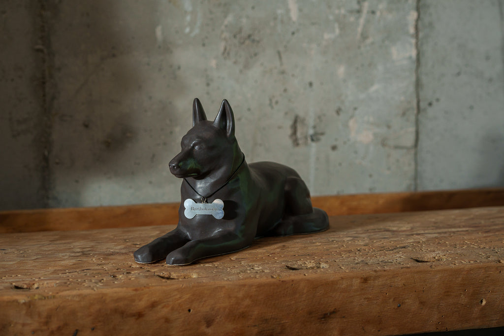 Urne Berger Allemand – Gris Mat | Urne pour animaux de compagnie | Céramique