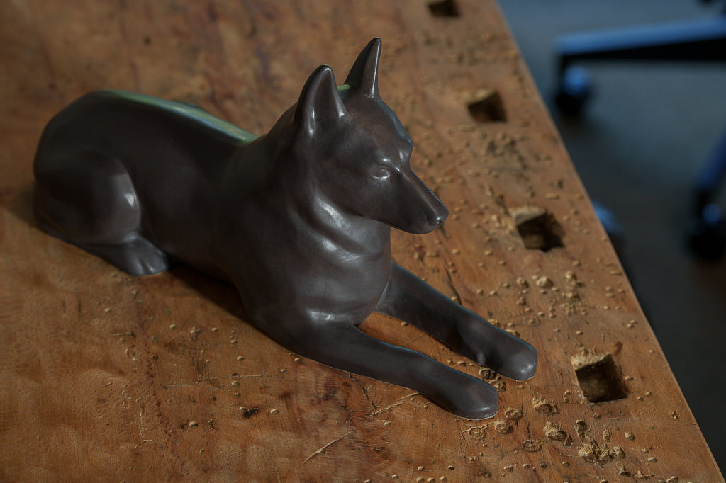 Urne Berger Allemand – Gris Mat | Urne pour animaux de compagnie | Céramique