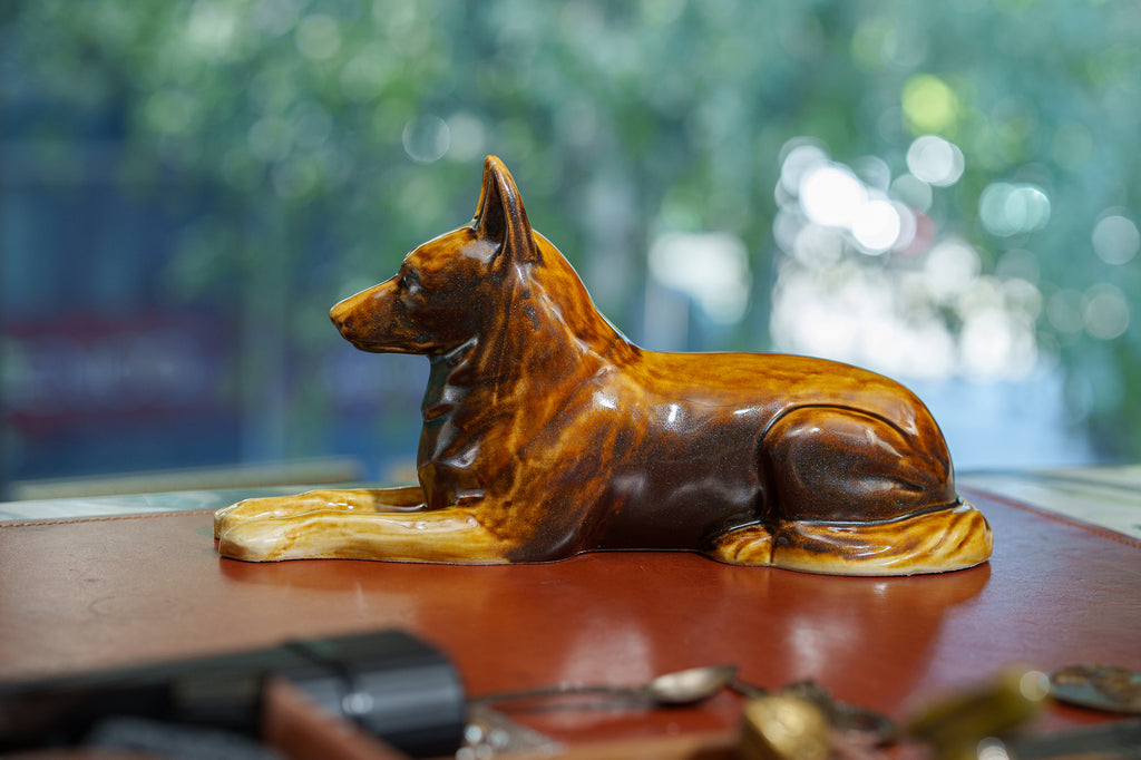 Urne Berger Allemand – Rouille brune | Urne pour animaux de compagnie | Céramique