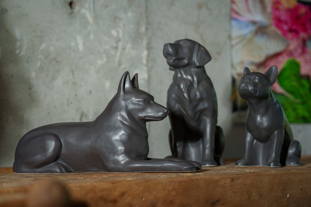 Urne Berger Allemand – Noir | Urne pour animaux de compagnie | Céramique
