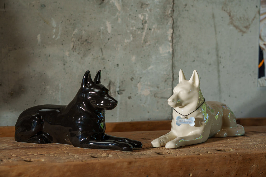 Urne Berger Allemand – Noir | Urne pour animaux de compagnie | Céramique