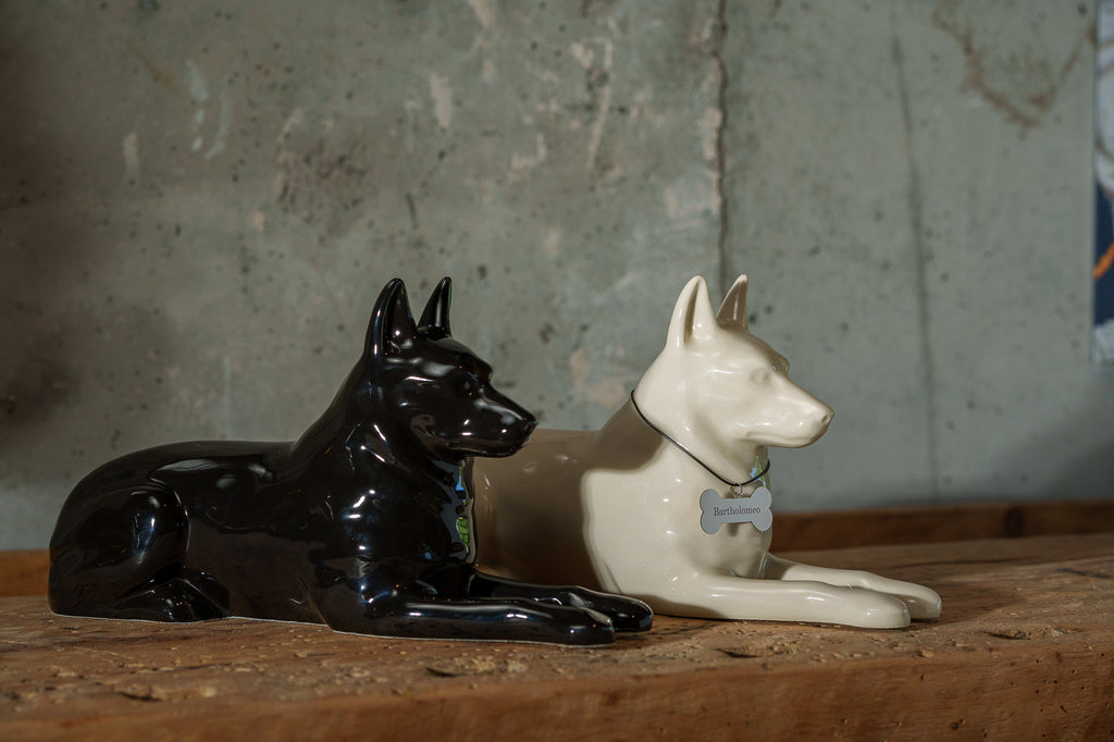 Urne Berger Allemand – Noir | Urne pour animaux de compagnie | Céramique