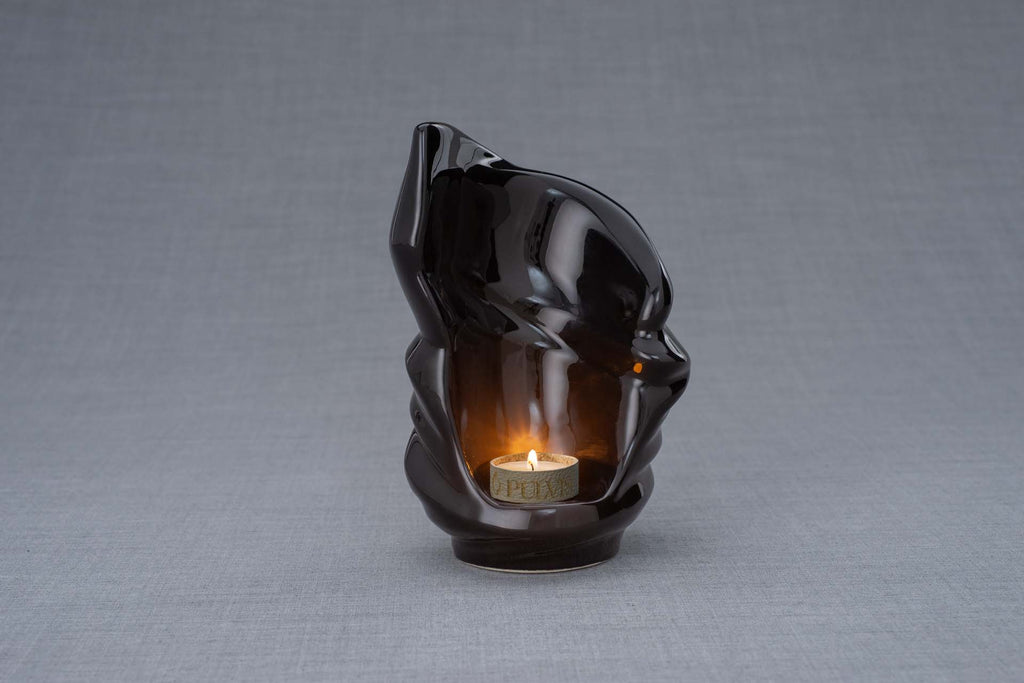 Urne Pour Cendres D'animaux "Lumière" - Noir Lamp| Céramique