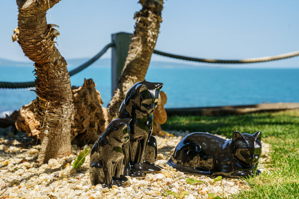 Mini Urne pour Cendres pour Animaux - Noir | Céramique | Fait main