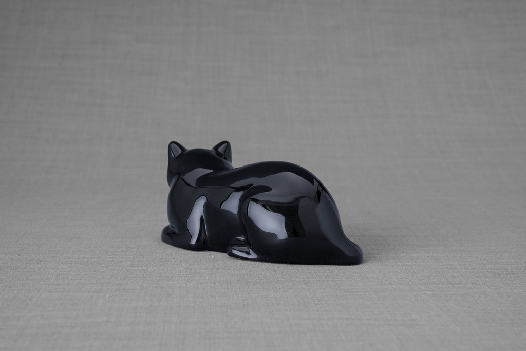 Mini Urne pour Chat - Noir Lamp | Céramique | Chat pondeur