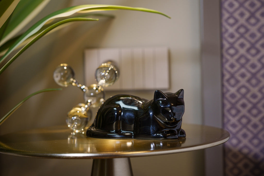 Mini Urne pour Chat - Noir Lamp | Céramique | Chat pondeur