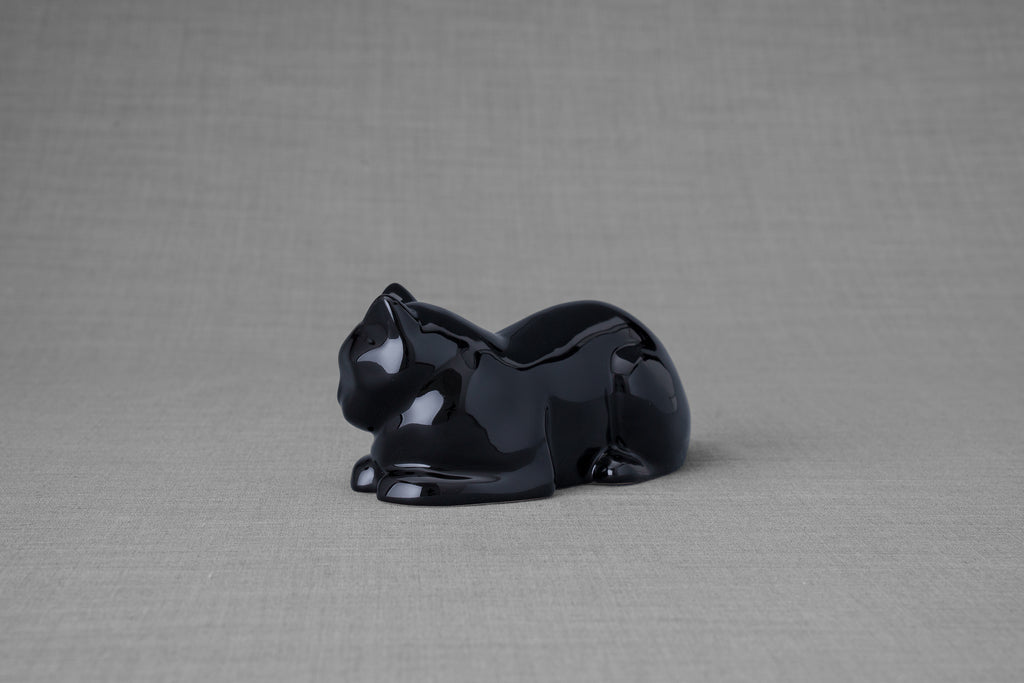 Mini Urne pour Chat - Noir Lamp | Céramique | Chat pondeur