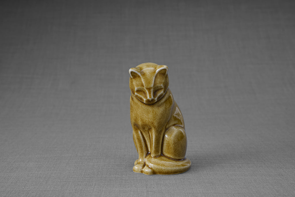 Mini Urne pour Cendres pour Animaux - Sable Foncé | Céramique | Fait main
