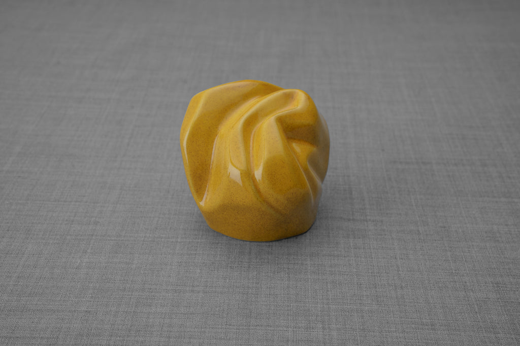 Urne funéraire souvenir Precious - Petite | Jaune ambré | Céramique