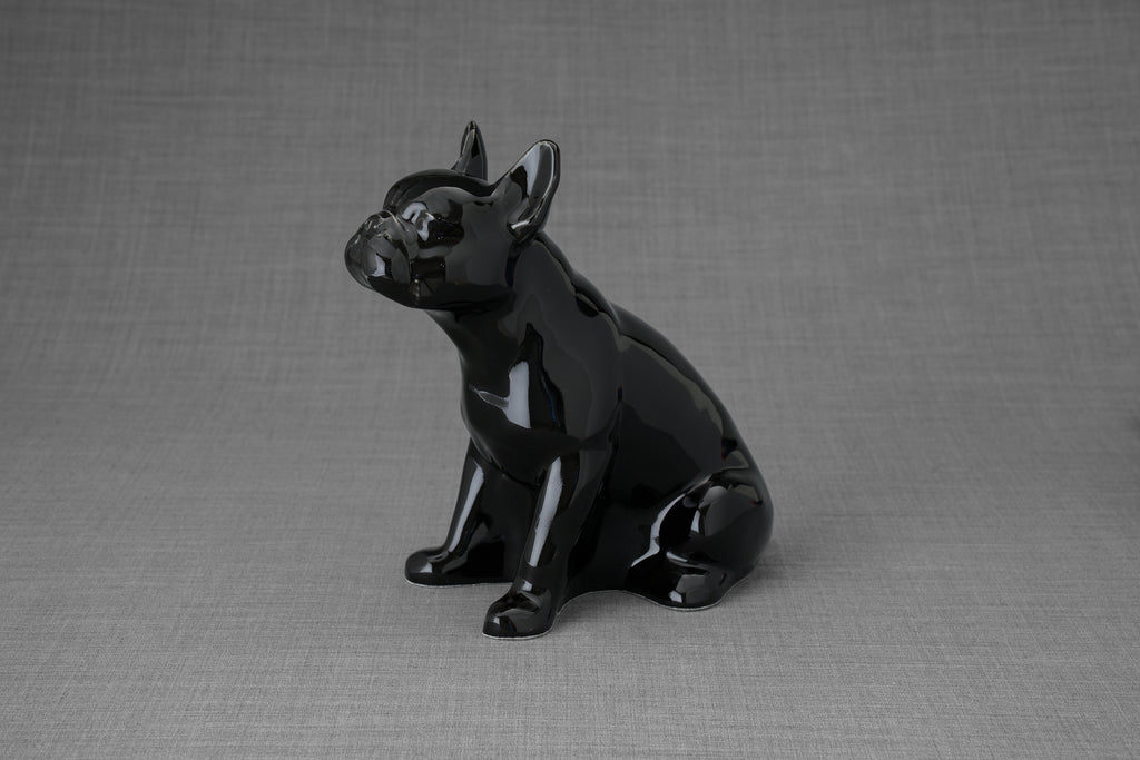 Urne Bouledogue Français - Noir | Urne pour animaux de compagnie | Céramique