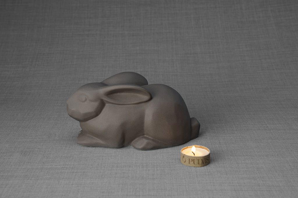 Urne Lapin pour Cendres - Gris Mat| Urne lapin en céramique