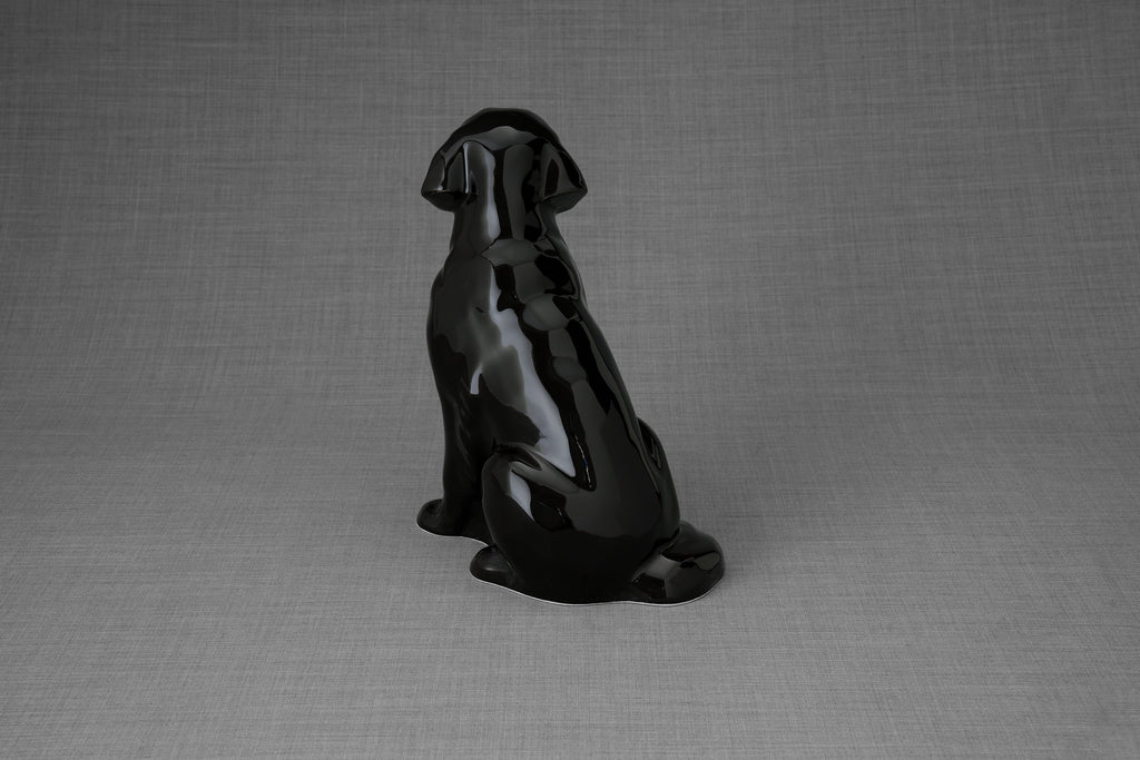 Urne Pour Animaux Golden Retriever - Noir | Urne en Céramique