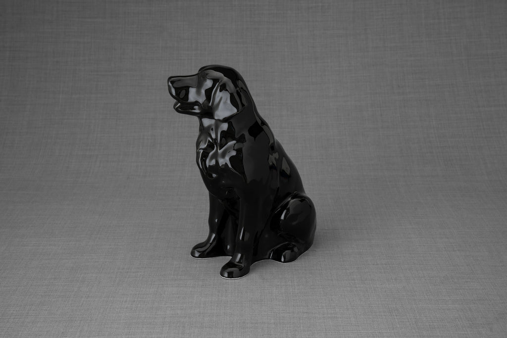 Urne Pour Animaux Golden Retriever - Noir | Urne en Céramique