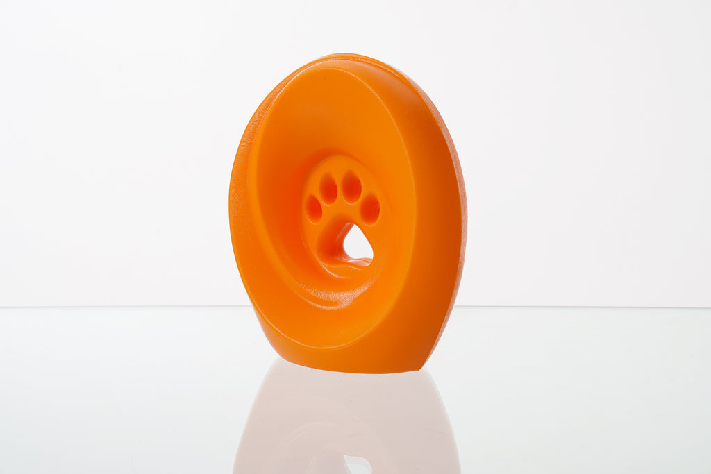 Urne funeraire pour cendres Urne commemorative avec empreinte de patte Urne pour chien urne pour chat Memorial pour animaux Couleur orange