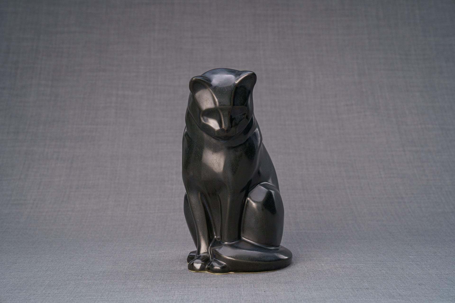 Urne pour animaux de compagnie pour chat - Noir Mat| Urne animaux en céramique