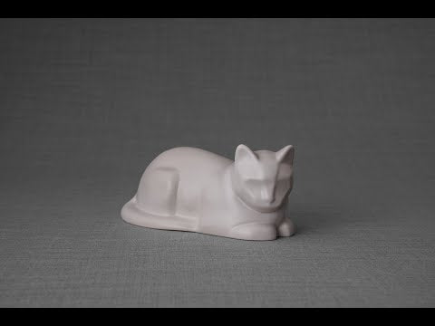 Mini Urne pour Chat - Blanc | Céramique | Chat pondeur