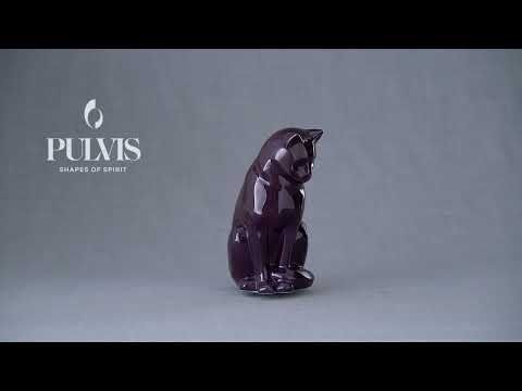 Urne pour animaux de compagnie pour chat - Noir| Urne animaux en céramique