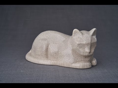 Urne pour chat - Craquelure| Urne animaux en céramique